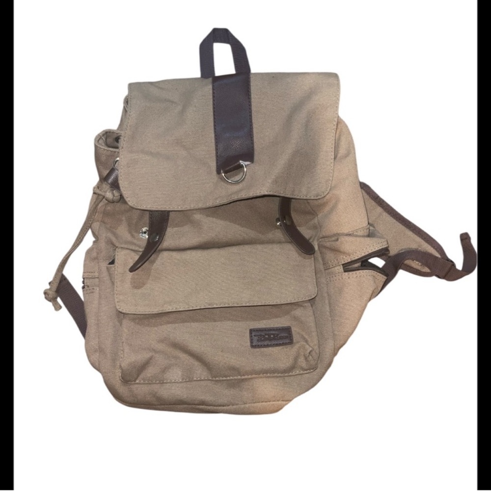 Men’s Stylish Tan Canvas Backpack